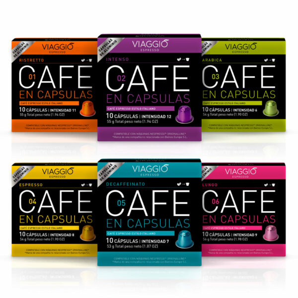 Pack cápsulas café Viaggio x120 - Cápsulas Nespresso compatibles - cápsulas aluminio