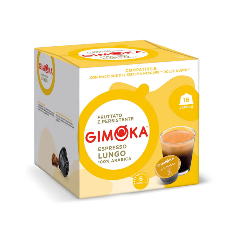 Cápsulas café lungo Gimoka - cápsulas Dolce Gusto compatibles