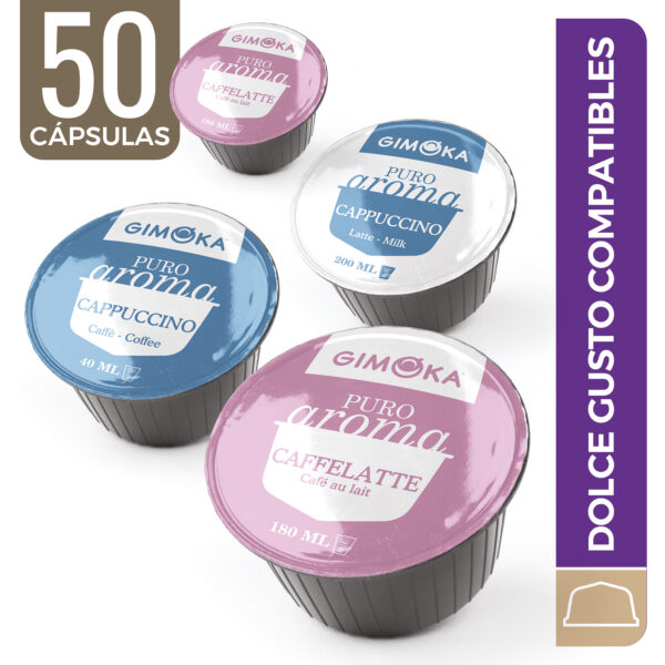 50 Cápsulas Gimoka Italia - Dolce Gusto compatibles - Cápsulas a granel - decapsulas