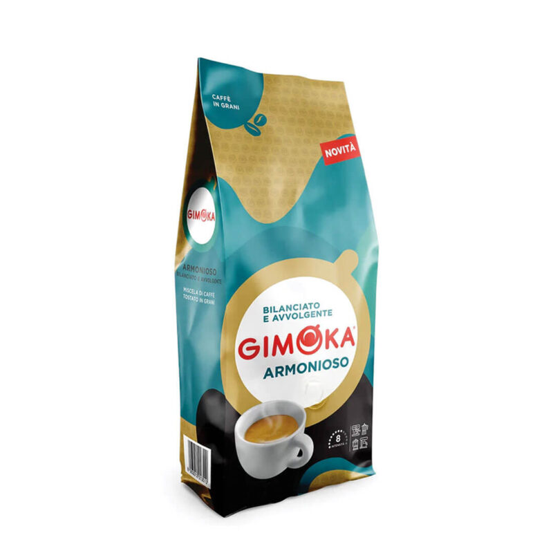 Café italiano tostado en granos - Café Gimoka Armonioso x500gr.