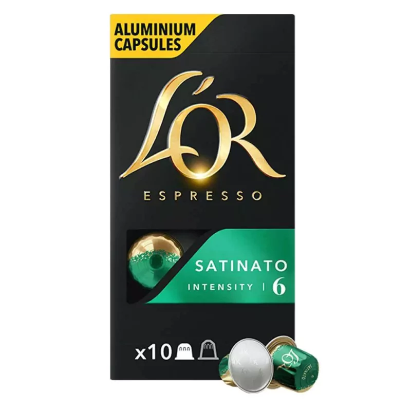 Cápsulas Nespresso compatibles - Cafe Lor satinato - cápsulas aluminio Francia