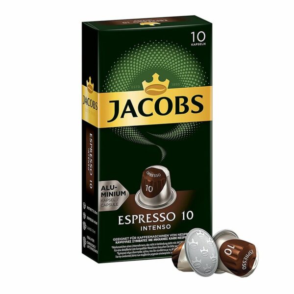 Cápsulas Nespresso compatibles - Jacobs Espresso Intenso - cápsulas aluminio