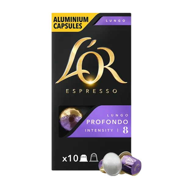 Lungo profondo Café Lor - Cápsulas Nespresso compatibles - Aluminio