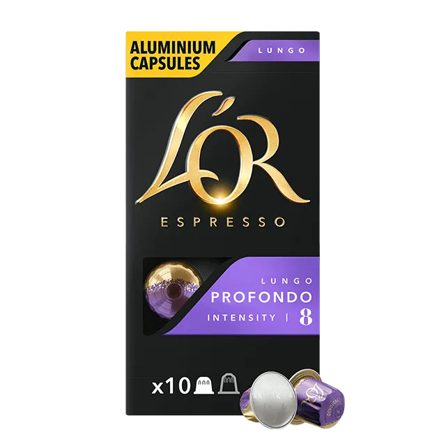 Lungo profondo Café Lor - Cápsulas Nespresso compatibles - Aluminio