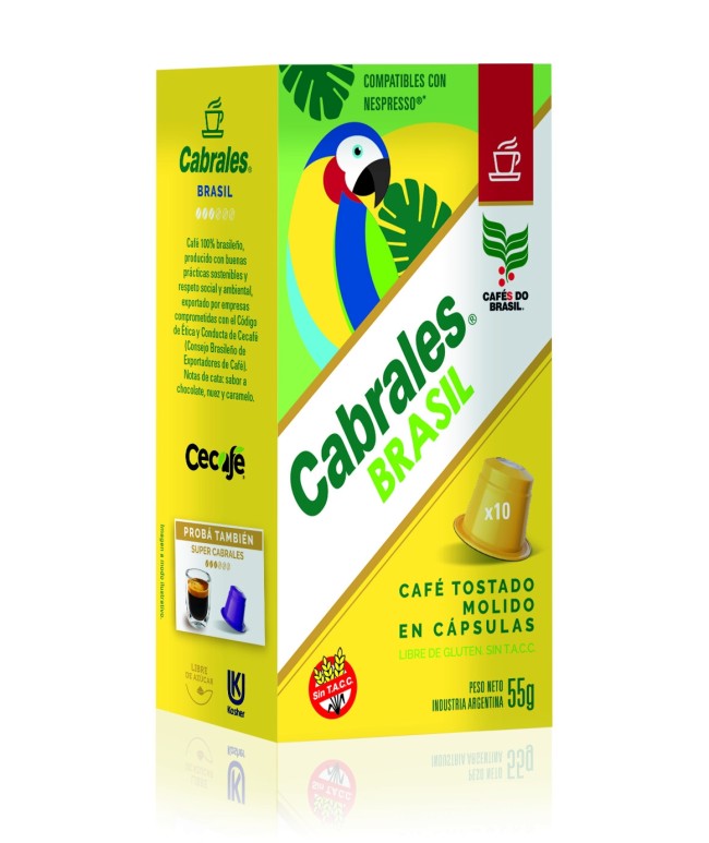 Cápsulas de café Brasil Cabrales - Cápsulas Nespresso compatibles