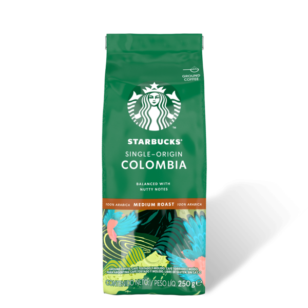 Café Molido Starbucks Colombia 250gr - Tostado 100% Arábica