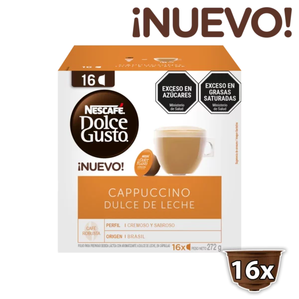 Cápsulas de Café Cappuccino dulce de leche Dolce Gusto - decapsulas